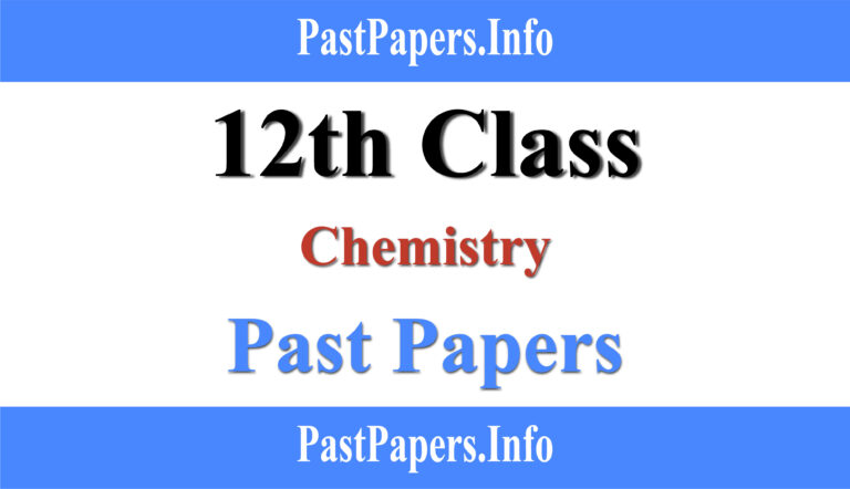 12th Class Chemistry Pairing Scheme 2021