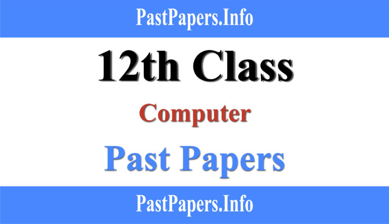 12th Class Computer Pairing Scheme 2021