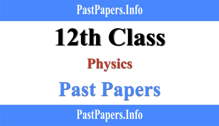 12th Class Physics Pairing Scheme 2021