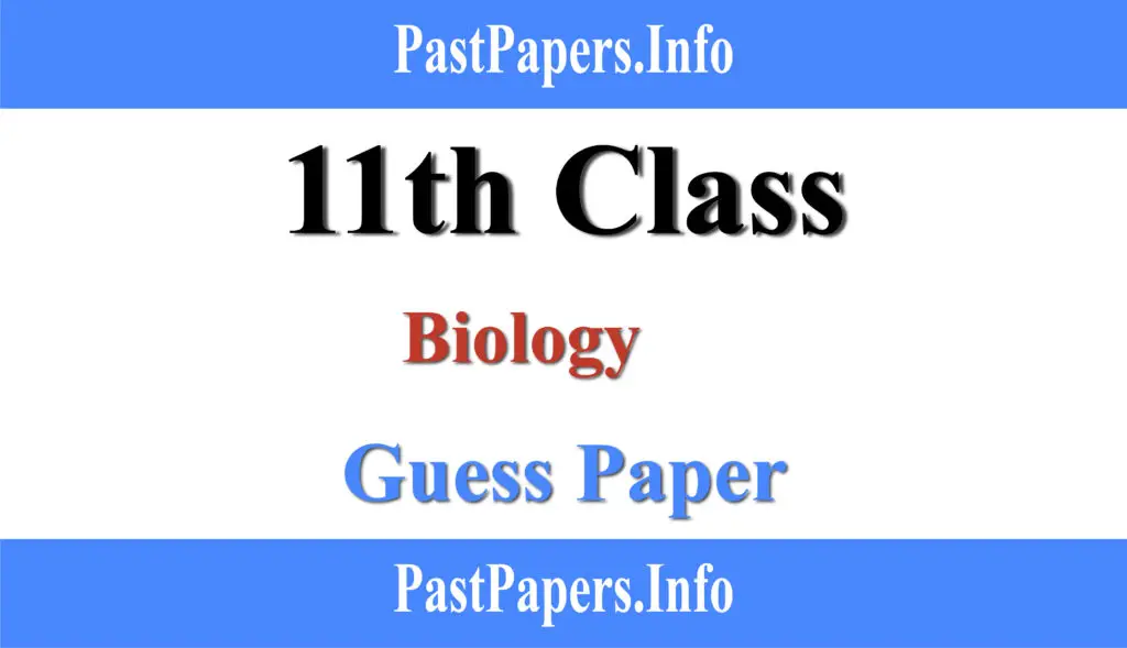 11th Class Biology Guess paper