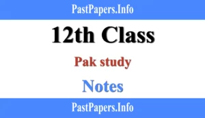 2ndyear Pak study New book notes