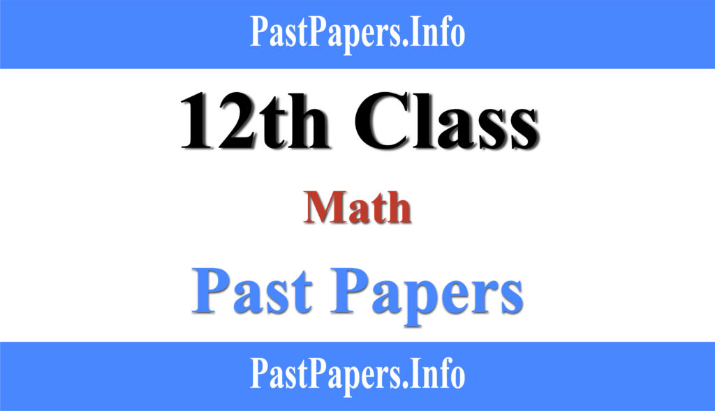 2nd year Math Past Paper