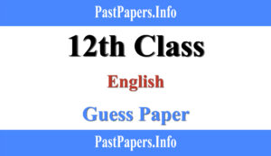 2nd year English Guess Paper