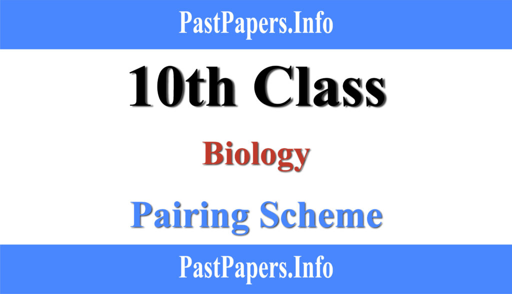 10th Class Biology Pairing Scheme 2024